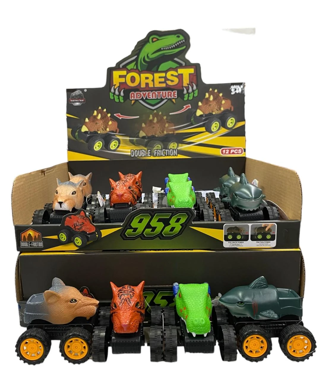 Camion animal pullback 7x10cm
